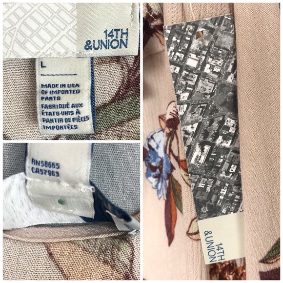 NWT 14th & Union flutter sleeve cold shoulder cami - Picture 8 of 8